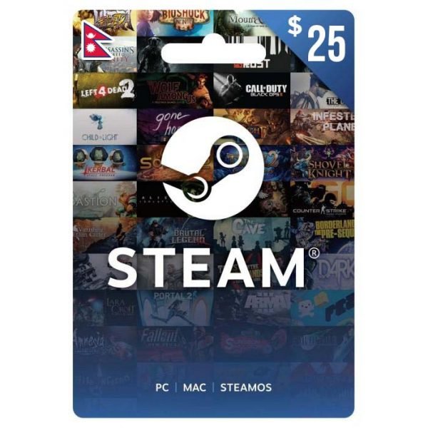 steam gift cards, steam gift cards nepal, steam cards, gift cards nepal, $25 steam gift card price in nepal